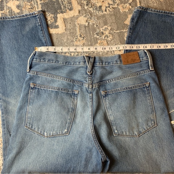 Blue Straight-Leg Distressed Jeans - Picture 4 of 5